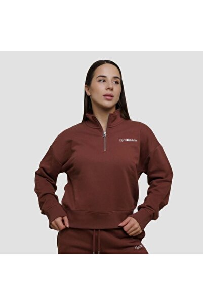 GymBeam Pulover Agile cu fermoar 1/2 pentru femei, Root