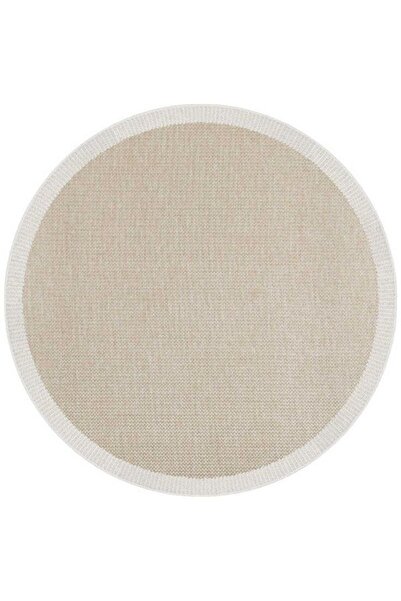 Halımax Agra SL01 Bej Hav Toz Vermez Kolay Temizlenen Yuvarlak Sisal Halı Ant...