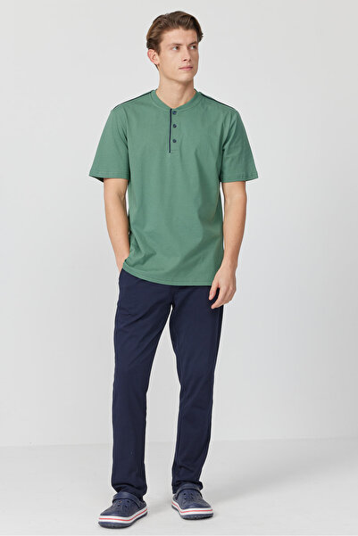 PAULMARK Set de pijamale texturate cu mâneci scurte pentru bărbați