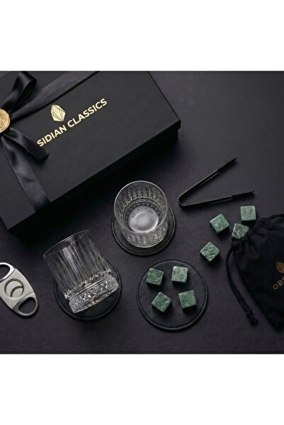 Obsidian Classics Master Serisi Viski Bardağı ve Puro Aksesuar Seti – Viski T...