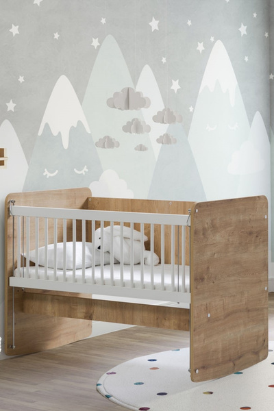 Babywhen BW1070 Sallanan Anne Yanı Kademeli Bebek Beşik - 60x120