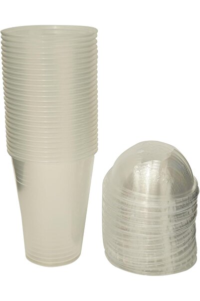 Ideal Pack Crystal Plastic Cups – 50 Pcs per Pack | Clear Disposable Drinking...