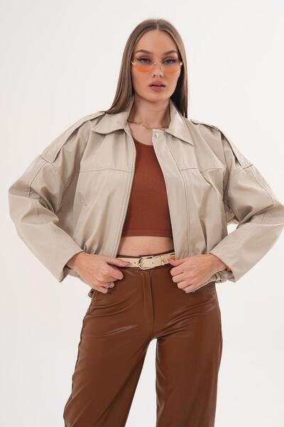 ŞİMAL Women's Epaulet Bomber Jacket - 260183