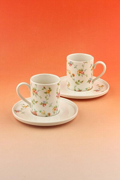 Bursa Porselen Dekor طقم فناجين قهوة من البورسلين لشخصين من ماركة ماين فلاور