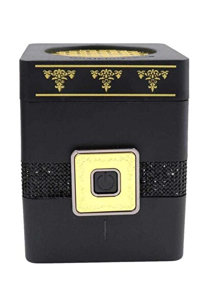 BoSidin Bakhoor Burner Square Portable Electronic Charcoal Incense Holder Black