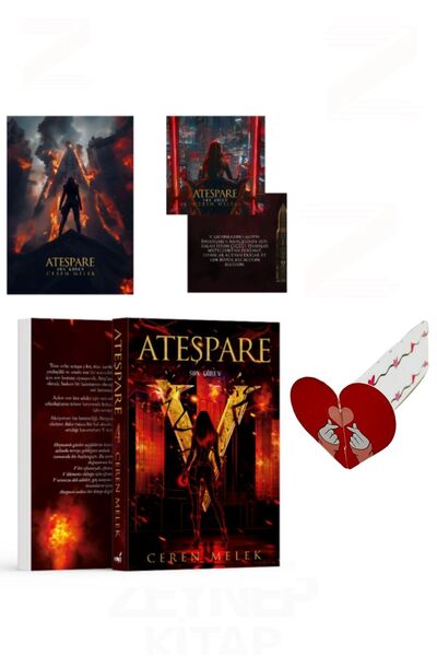 İndigo Kitap Ateşpare 4(KARTONKAPAK)Özel Tasarım Hareketli Kalp Ayraç Hediyeli