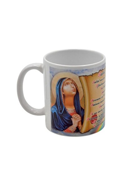 OEM Personalized Ceramic Mug with the Prayer Our Father, 330 ml