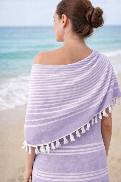 Anemons Natura Peshtemal |   Cotton - Natural Fringed |   Beach, Pool, Spa, S...