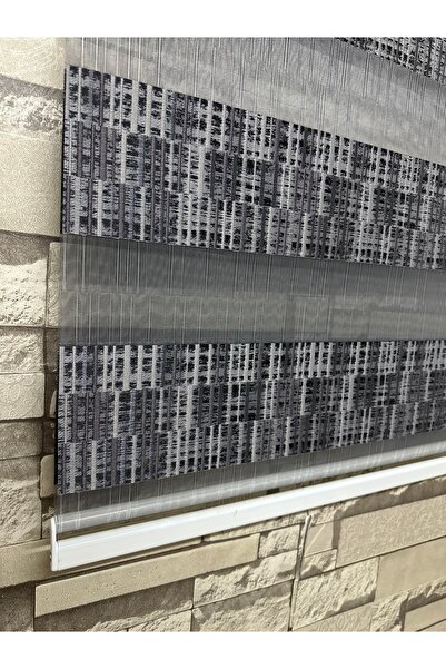 PERDECİNİZ GRİ RENK DESENLİ ZEBRA PERDE ALÜMİNYUM KASA İMALATTAN SATIŞ EnxBoy...