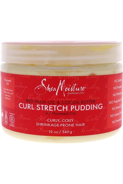 Shea Moisture بودنغ تجعيد الشعر بزيت النخيل الأحمر وزبدة الكاكاو، 12 أونصة، ش...