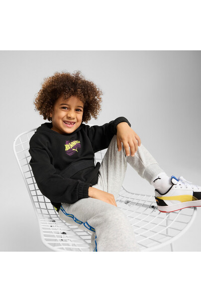 Puma Kids Boys x HOT WHEELS Relaxed Graphic Hoodie - Black