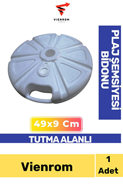 Vienrom #Şemsiye&Tente Plaj Kamp Balık Bahçe Şemsiyesi Bidonu Plastik 49x9 cm...