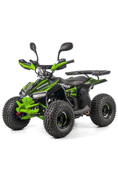 Asix Atv copii Muddy A2 110cc, roti 7 inch, 1+1 viteze, culoare negru/verde