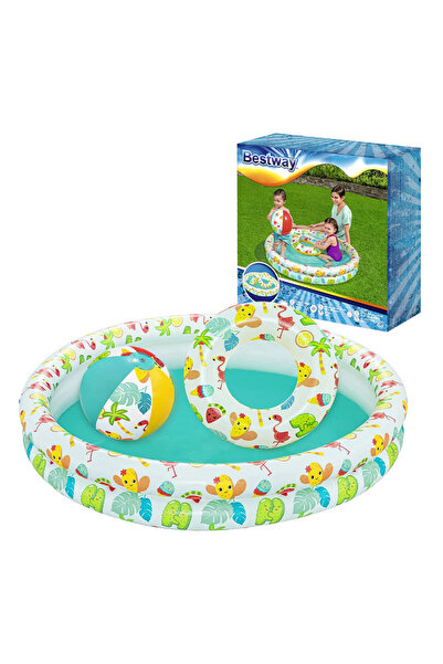 Mıncır Toys Su Dostları Desenli Çocuk Havuzu Seti | Ø122 x 20 cm Şişme Çocuk ...
