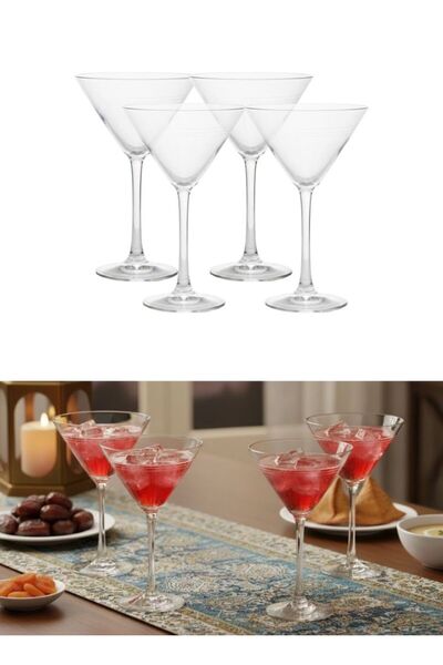 Premium Classic Martini Glasses Set of 4 pcs Stem Cocktail Glassware