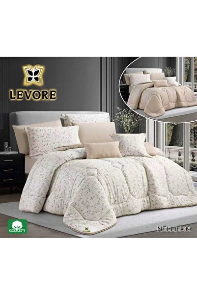 Levorey NELLIE Summer Bedspread, Single Size, 5 Pieces, Made of Cool Cotton