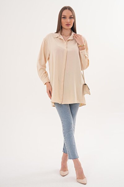 ŞİMAL Women's Hidden Button Detailed Ayrobin Tunic - 260184