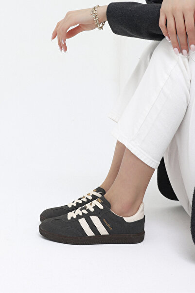 Tonny Black حذاء رياضي برباط ونعل حراري مدخن للجنسين مع شريط جانبي