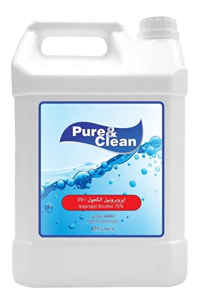 Pure Clean Pure and clear medical-grade isopropyl alcohol, 70%, light consist...