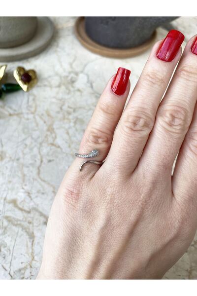 GOX خاتم مفصل الإبهام على شكل ثعبان مرصع بالأحجار