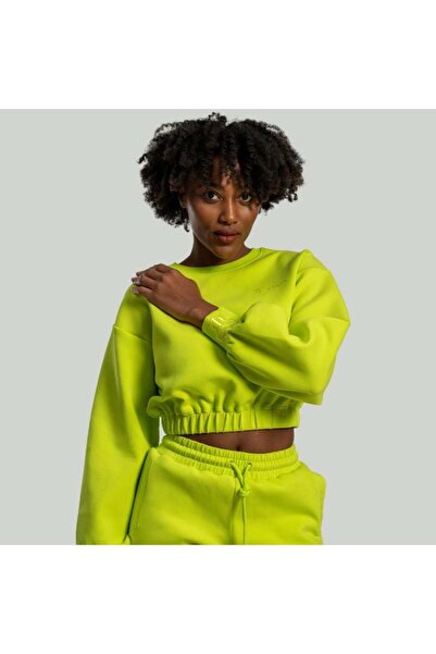 GymBeam Pulover scurt Lunar pentru femei, culoare Chartreuse - STRIX