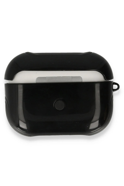 POYRAZ MARKET حافظة نيو فيس ايربودز 3 (الجيل الثالث) 3 في 1 - أسود