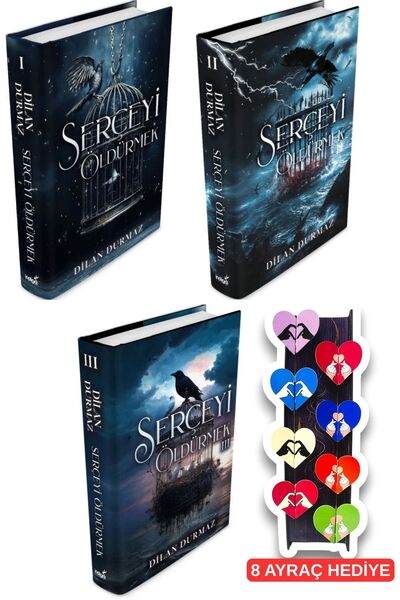 İndigo Kitap Serçeyi Öldürmek 3 Kitap Set (CİLTLİ) 8'li Özel Tasarım Kalp Ayr...