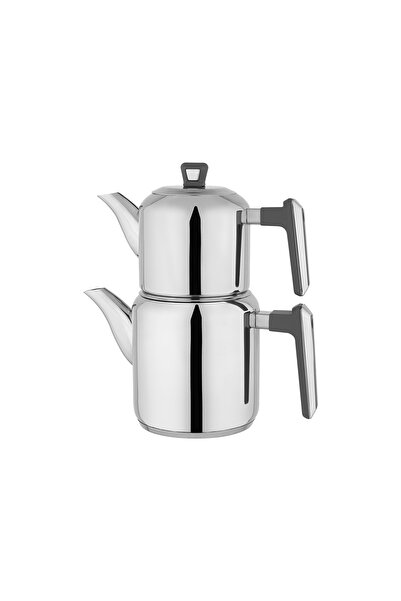 Schafer Tealine Steel Teapot Set 4 Pieces-Grey