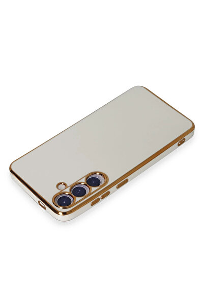 POYRAZ MARKET نيوفايس حافظة سامسونج جالاكسي S24 بلس فوليت سيليكون - ابيض