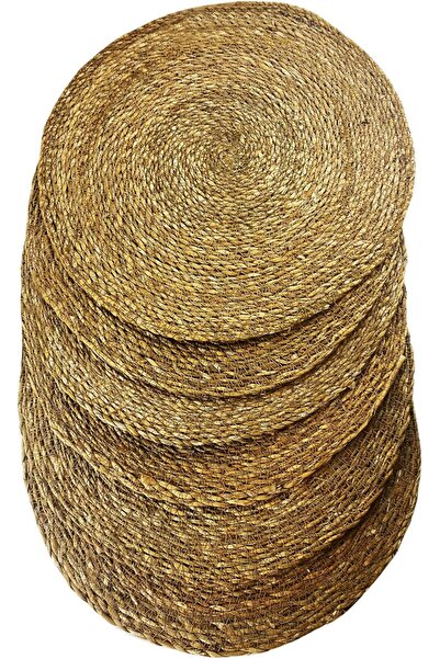 BRF Elizberrasell Deconox 6 Pieces of Straw Placemat in Supla (Round Stringed...