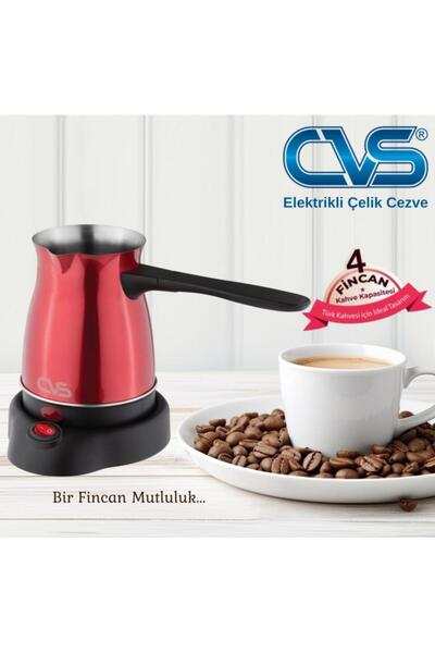 CVS DN 19833 Elektrikli Çelik Cezve Kırmızı