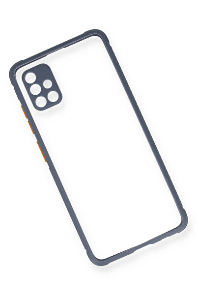 Kazan Hobi نيوفيس حافظة سامسونج جالاكسي A71 ميامي سيليكون شفاف - رمادي