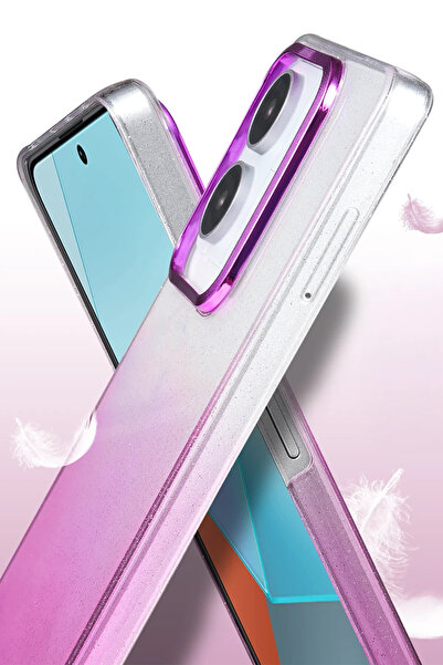 FREEDOM STOREE غطاء لامع جديد لهاتف Xiaomi Redmi Note 13 Pro 4G - باللون الأر...