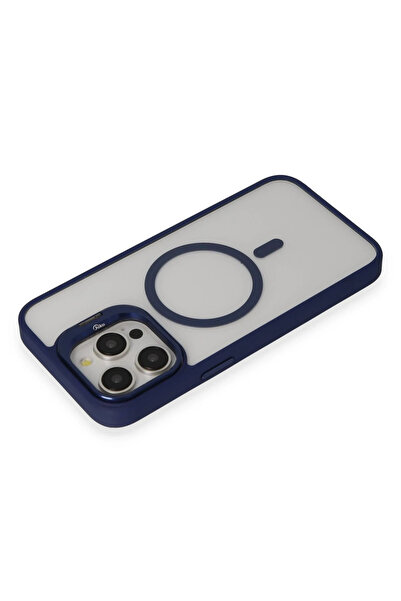 CT STONES حافظة جوكو لهاتف آيفون 15 برو روبلوكس لينس ماجسيف ستاند - أزرق داكن