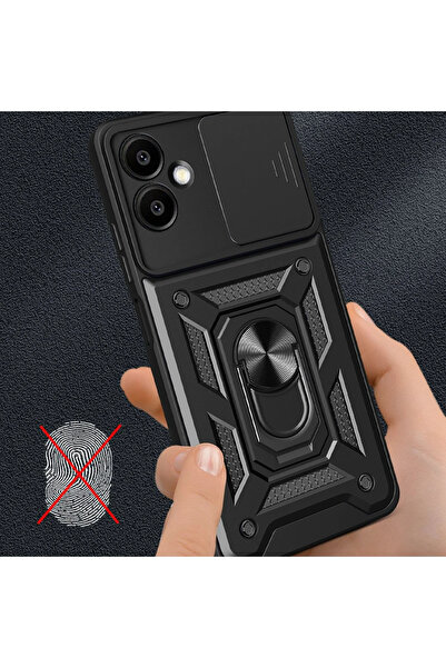 FREEDOM STOREE حافظة نيو فيس لهاتف سامسونج جالاكسي A06 من السيليكون مع حلقة ع...