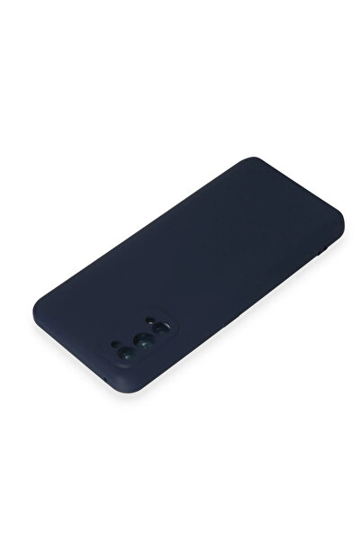 ZEMİRA HOME حافظة نيو فيس ريلمي 7 برو نانو من الداخل سيليكون مخملي - أزرق داكن