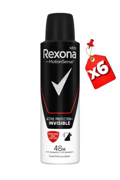 Rexona Deo Spray 150Ml Men Invisible Active Protection X6