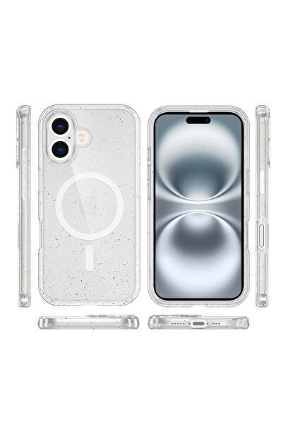 FREEDOM STOREE غطاء حماية نيو فيس لهاتف آيفون 16 بلس ستار ماج سيف - شفاف