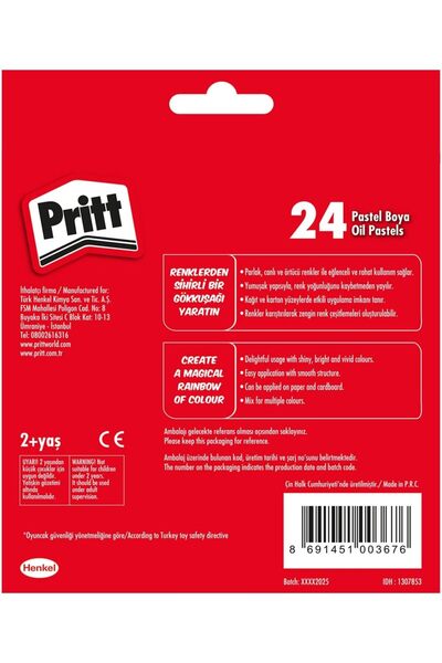 Generic Brand Diamondoutlet Pritt 24-Piece Crayons - Cardboard Box 1237456