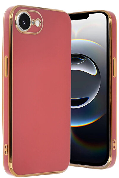 POYRAZ MARKET حافظة نيو فايس آيفون 16 إي فوليت سيليكون - أحمر