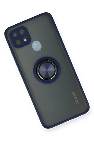 CT STONES غطاء حماية سيليكون من نيو فيس لهاتف اوبو A15 مع حلقة مونتريال - أزر...