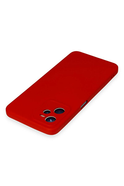 FREEDOM STOREE جراب Newface Realme C35 مصنوع من السيليكون المخملي الداخلي - أحمر