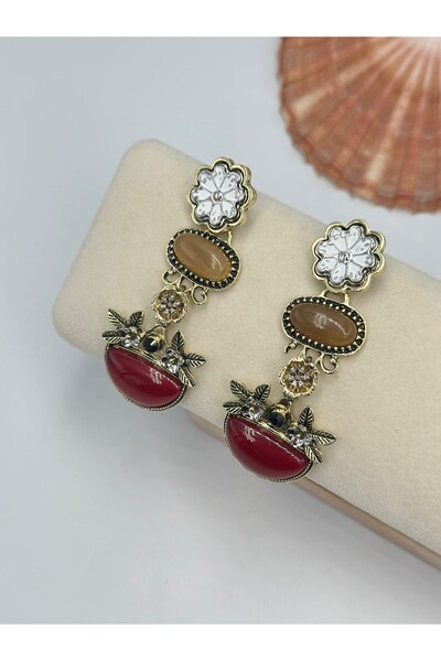 BYYEŞO Vintage Dangle Brass Plated Earrings