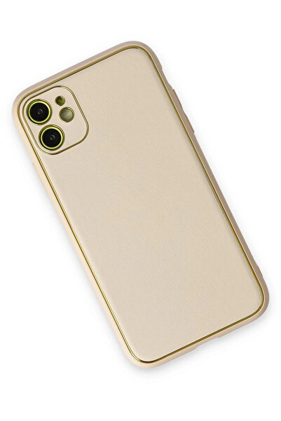 FREEDOM STOREE غطاء حماية سيليكون من جلد كوكو لهاتف آيفون 12 من نيو فيس - ذهبي