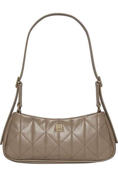 Calvin Klein Women's Brand Logo Handbag Suitable for Daily Use Beige Hand Bag...