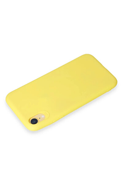 POYRAZ MARKET حافظة نيو فيس لهاتف ايفون اكس ار سيليكون اول - اصفر