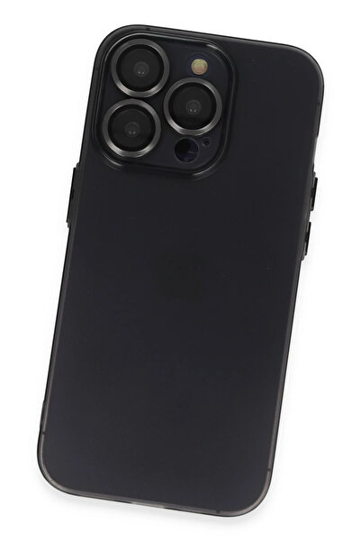 BALCI حافظة نيو فيس لهاتف ايفون 14 برو من السيليكون بعدسة لوكو - أسود