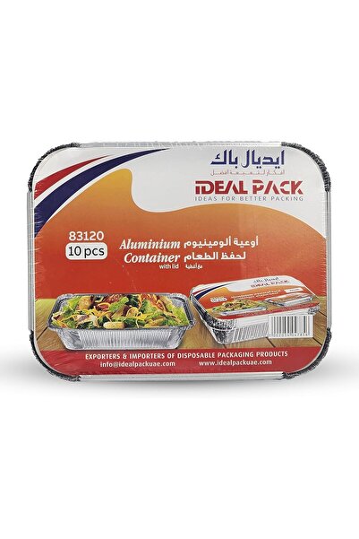 Ideal Pack Aluminium - Container - with Lid - 83120 [10 pcs] Lunch Box- Stora...