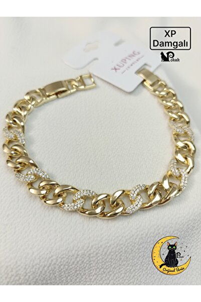 XUPING JEWELRY POKAK Xuping GURMET 14K Altın Kaplama Zirkon Taşlı Bileklik - ...