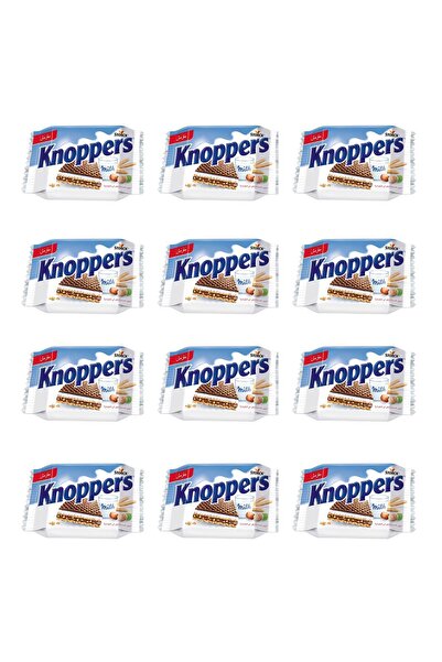 Knoppers Fındıklı Süt Kremalı Gofret 25g x 12'li Paket Atıştırmalık Çikolatal...